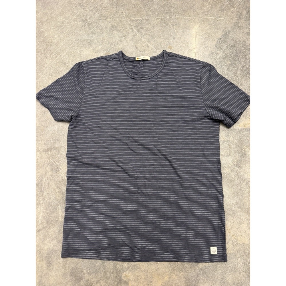 Marine Layer Tshirt Mens Small Navy Blue Striped Short Sleeve Crew Neck Casual